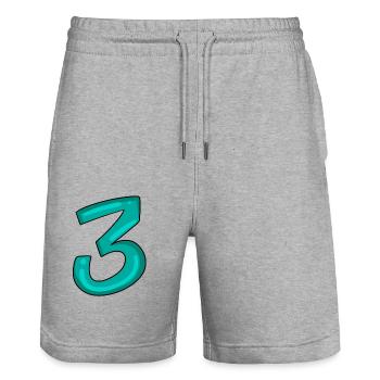 3 - Stanley/Stella Unisex Bio Joggingshorts Trainer  - Grau meliert - Vorne - Nik (191cm) & Marisol (170cm)