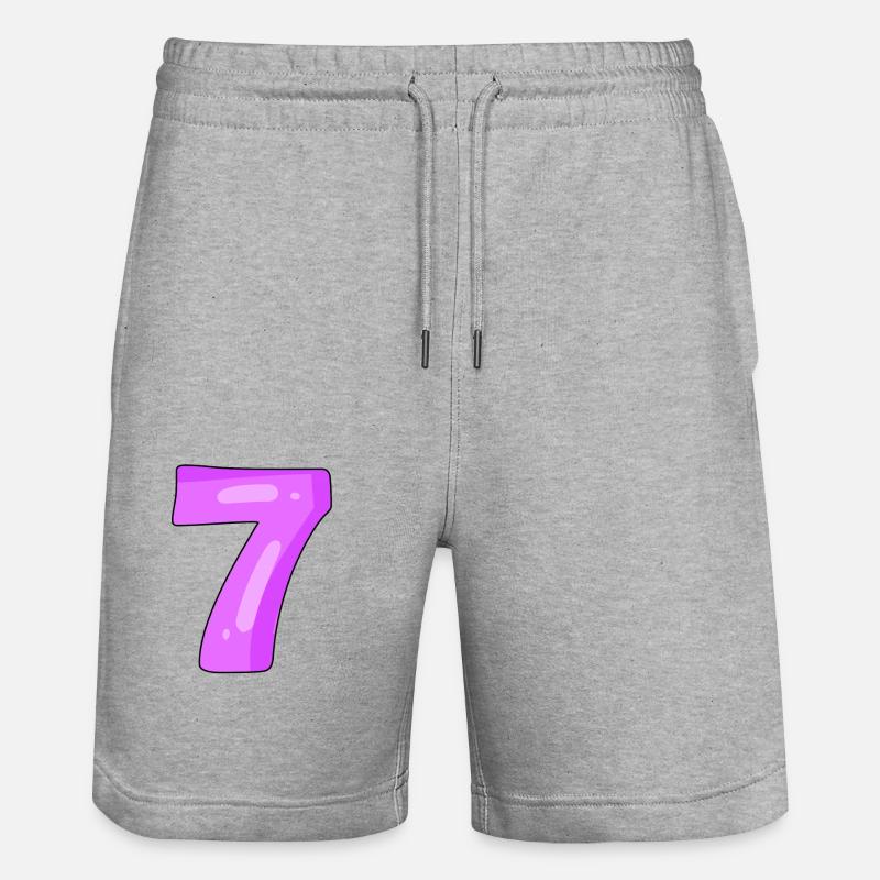 7 violet - Short de jogging bio TRAINER Stanley/Stella unisexe - gris chiné