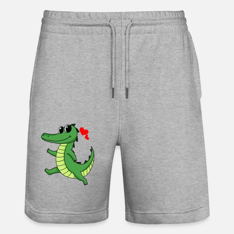 Crocodile - Short de jogging bio TRAINER Stanley/Stella unisexe - gris chiné