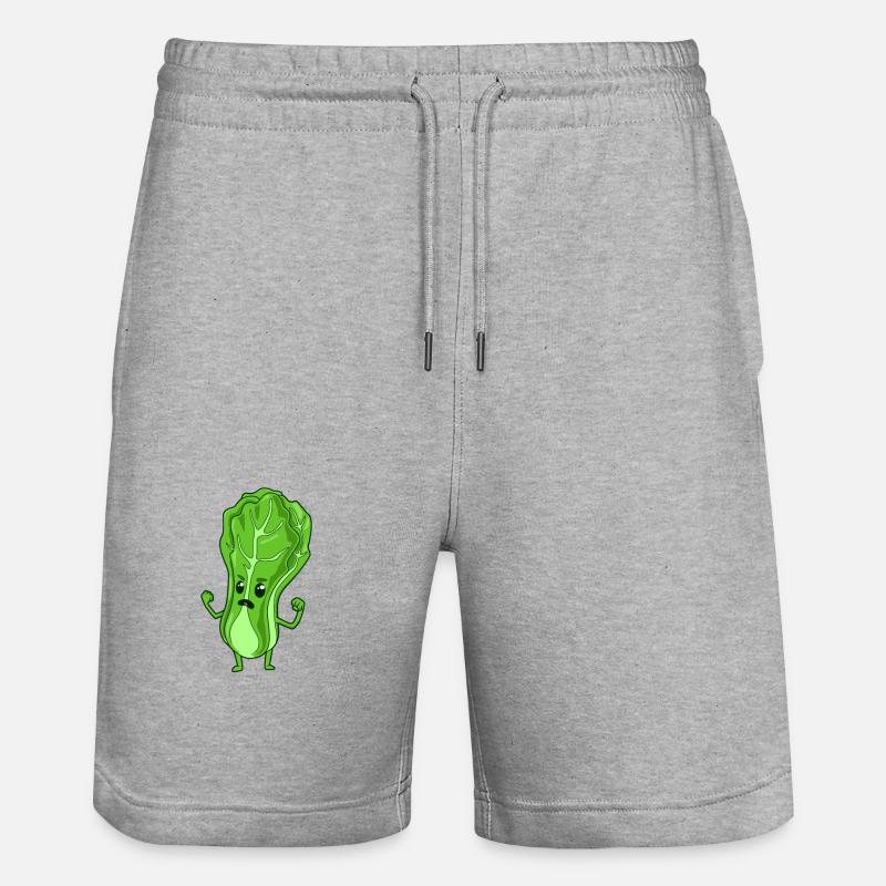 Bande dessinée tête de salade - Short de jogging bio TRAINER Stanley/Stella unisexe - gris chiné