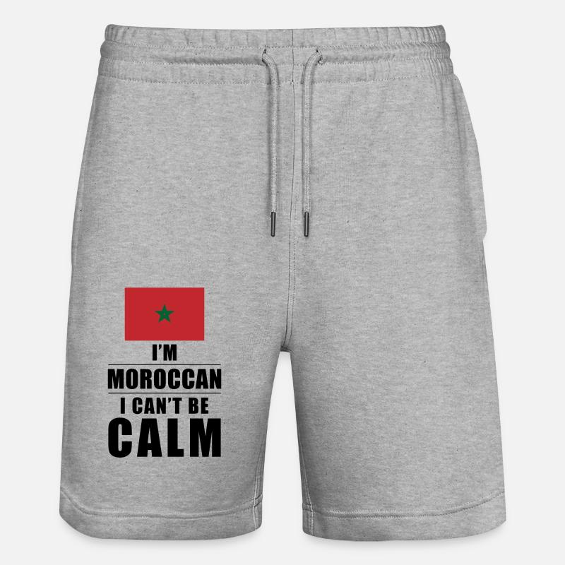 Maroc Cant Keep Calm - Short de jogging bio TRAINER Stanley/Stella unisexe - gris chiné