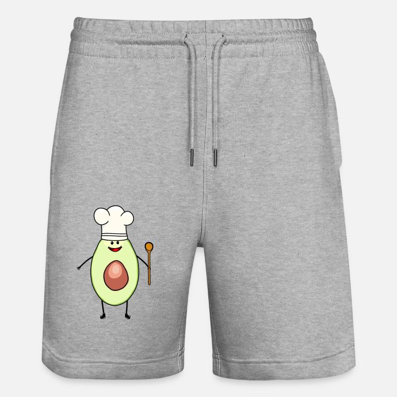 Avocado Chef’s Hat Végétarien Gourmet - Short de jogging bio TRAINER Stanley/Stella unisexe - gris chiné