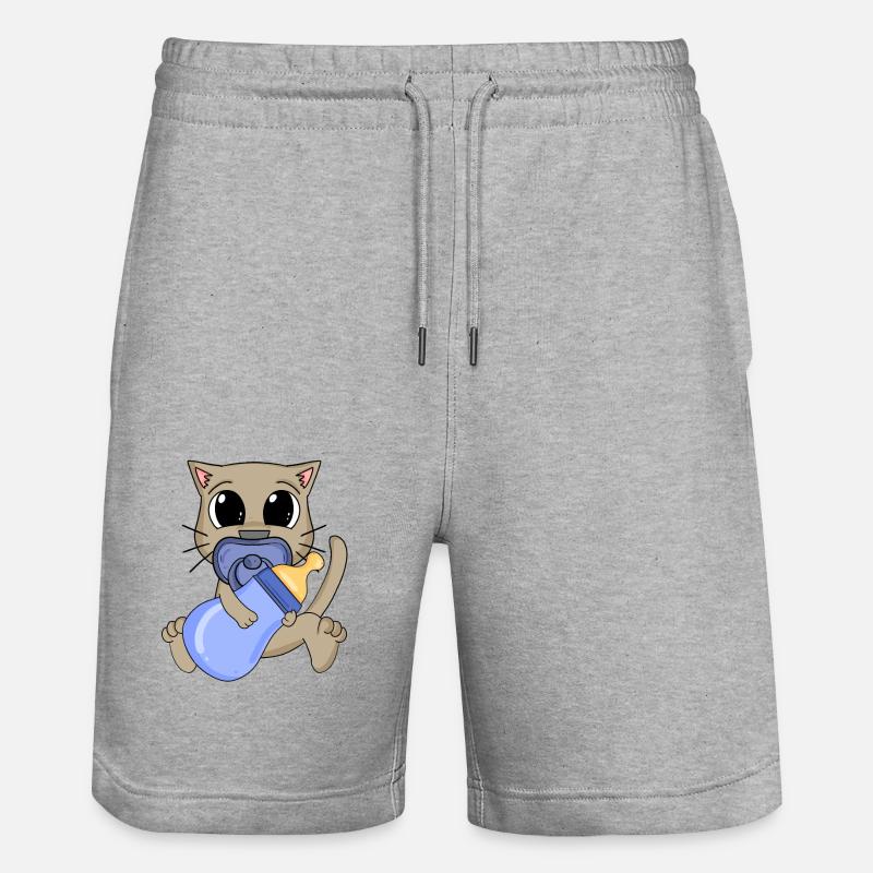 Bébé Jeune Chat - Short de jogging bio TRAINER Stanley/Stella unisexe - gris chiné