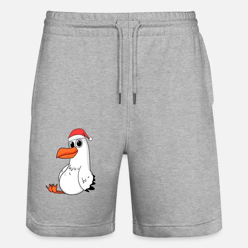 Noël mouette - Short de jogging bio TRAINER Stanley/Stella unisexe - gris chiné