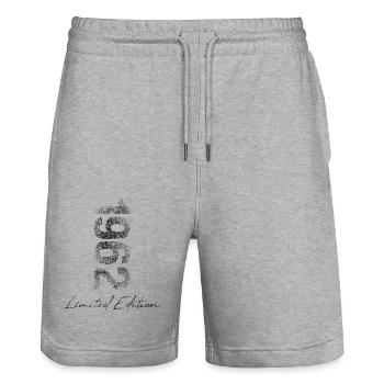Anniversaire 1962 Édition Limitée Cadeau Occasion Cool - Short de jogging bio TRAINER Stanley/Stella unisexe - gris chiné - Devant - Nik (191cm) & Marisol (170cm)