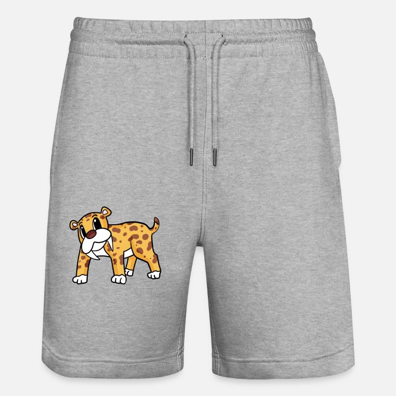 Tigre à dents de sabre - Short de jogging bio TRAINER Stanley/Stella unisexe - gris chiné