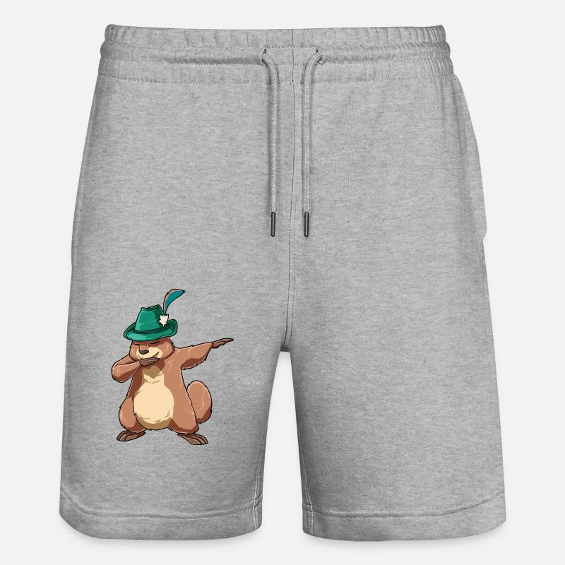 Dabbing Marmot Gagnant - Short de jogging bio TRAINER Stanley/Stella unisexe - gris chiné