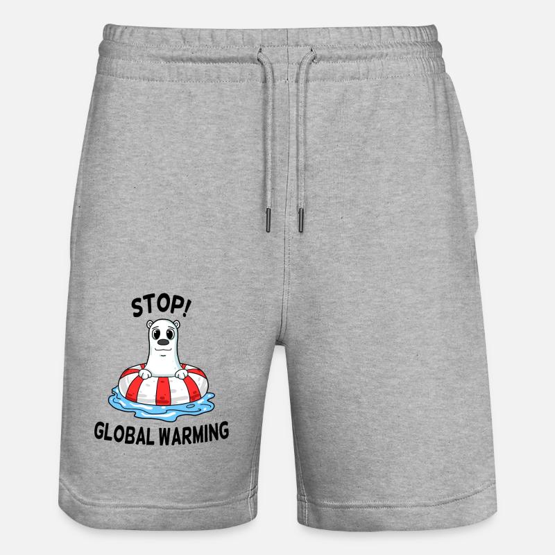 Changement climatique Protection du climat - Short de jogging bio TRAINER Stanley/Stella unisexe - gris chiné