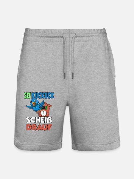 Sei Kuckuck Scheiss drauf - Stanley/Stella Unisex Bio Joggingshorts Trainer - Grau meliert
