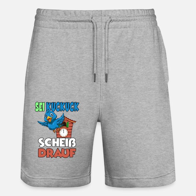 Sei Kuckuck Scheiss drauf - Stanley/Stella Unisex Bio Joggingshorts Trainer  - Grau meliert