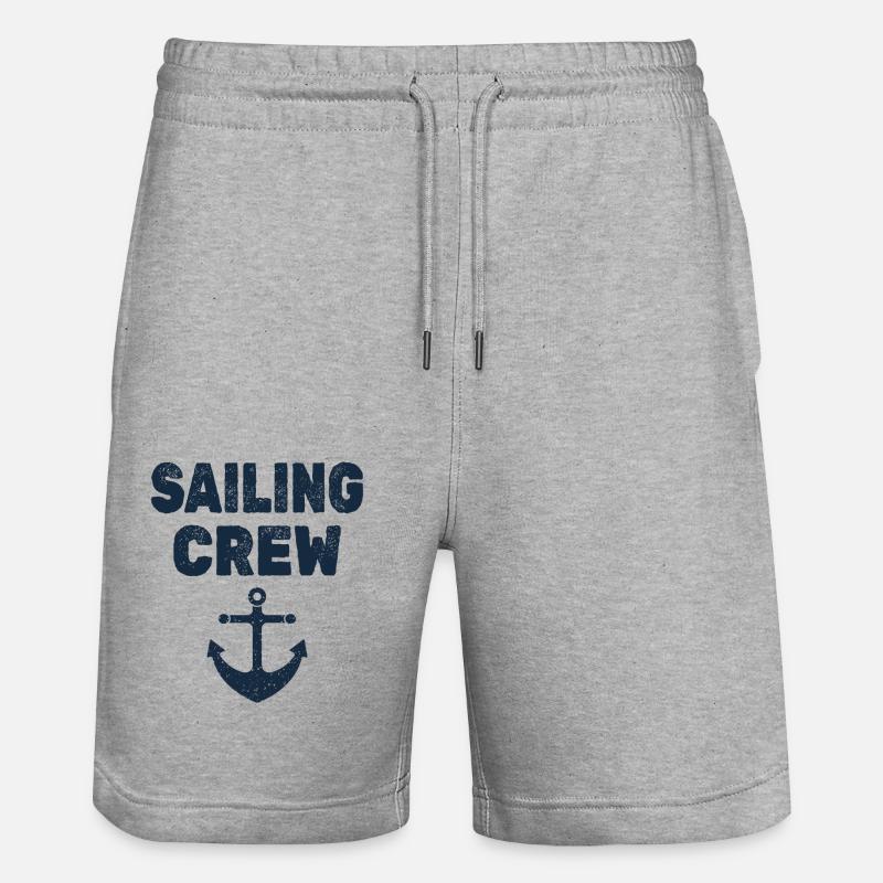 Équipage de voile - Short de jogging bio TRAINER Stanley/Stella unisexe - gris chiné