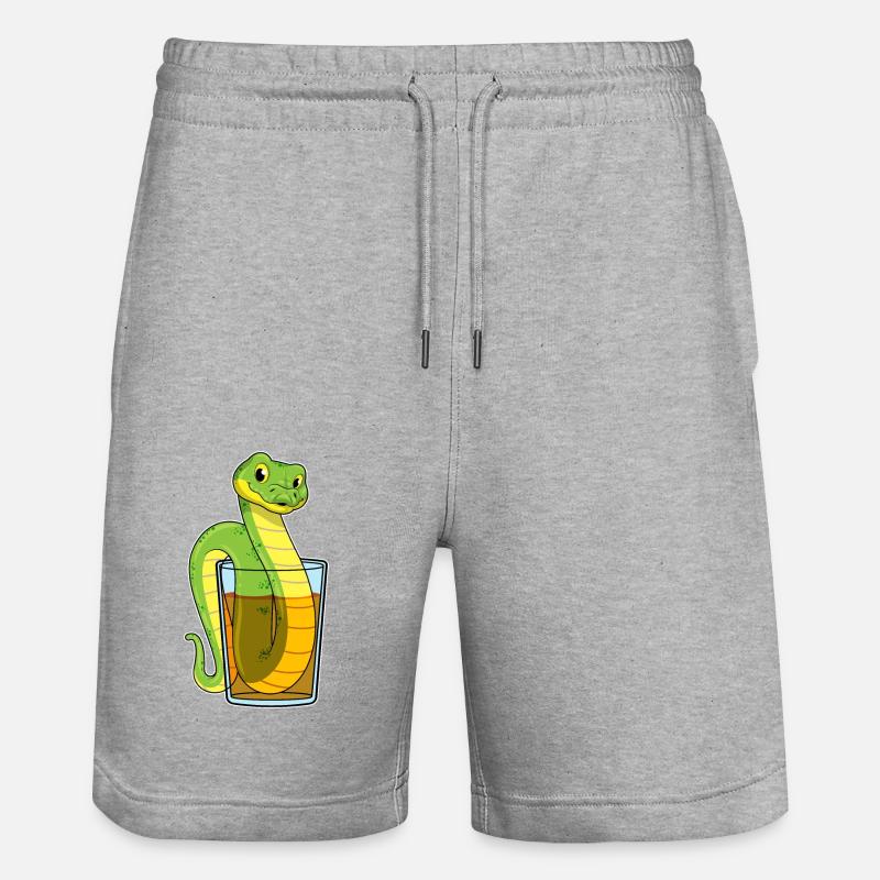 Serpent au jus - Short de jogging bio TRAINER Stanley/Stella unisexe - gris chiné