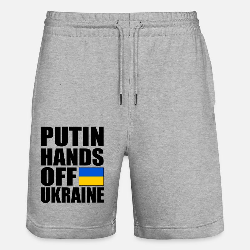 Putin hands off ukraine - Short de jogging bio TRAINER Stanley/Stella unisexe - gris chiné