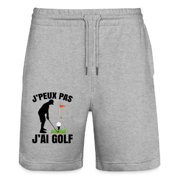 Je Peux Pas J'ai Golf - Short de jogging bio TRAINER Stanley/Stella unisexe - gris chiné - Devant - Nik (191cm) & Marisol (170cm)