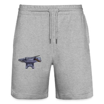 Mittelalter Waffenschmied - Blacksmith - Stanley/Stella Unisex Bio Joggingshorts Trainer  - Grau meliert - Vorne - Nik (191cm) & Marisol (170cm)