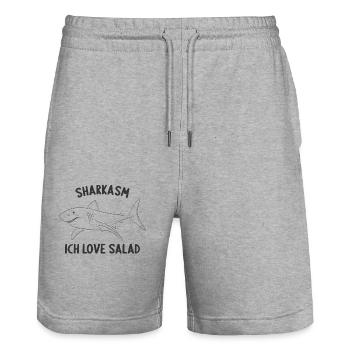 Sharkasmus Shark Sharks Plongée Plongée Pour Plongeurs - Short de jogging bio TRAINER Stanley/Stella unisexe - gris chiné - Devant - Nik (191cm) & Marisol (170cm)