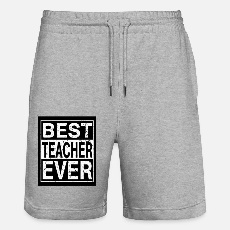 Lehrer Bester Lehrer - Stanley/Stella Unisex Bio Joggingshorts Trainer  - Grau meliert