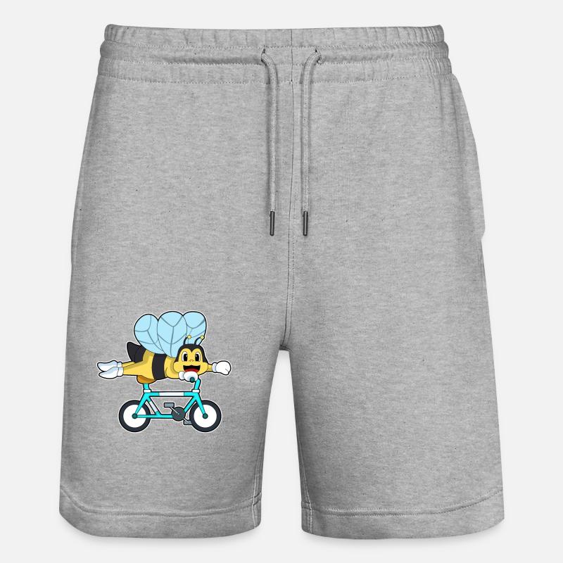 Abeille à vélo - Short de jogging bio TRAINER Stanley/Stella unisexe - gris chiné
