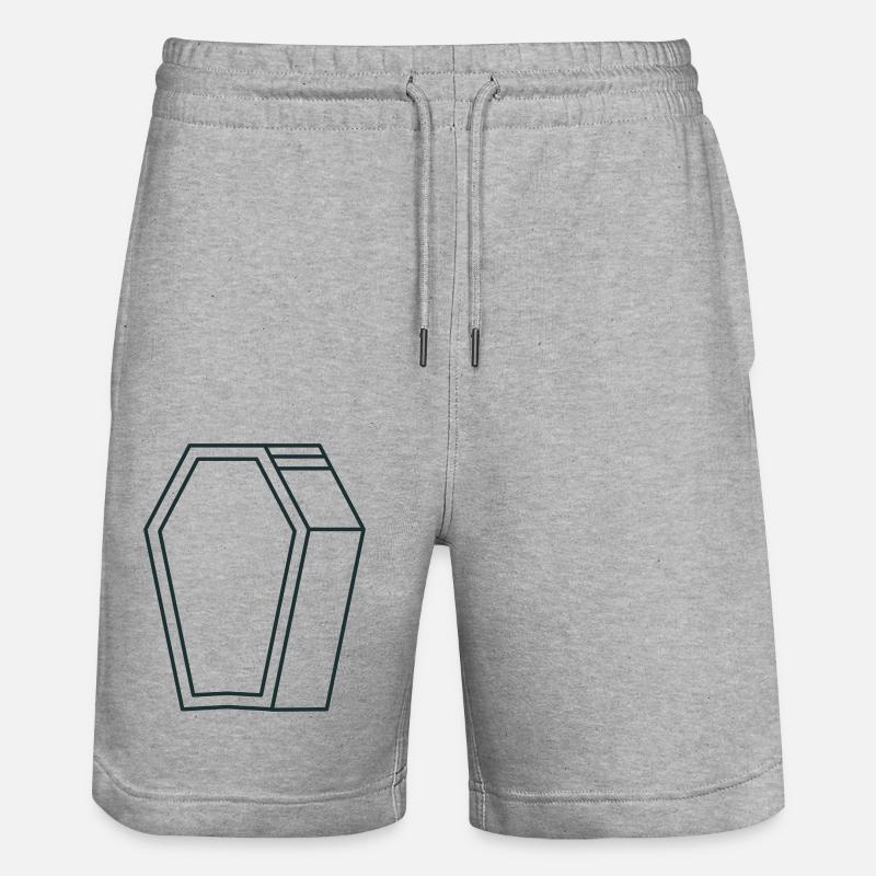 Sargform in 3D - Stanley/Stella Unisex Bio Joggingshorts Trainer  - Grau meliert