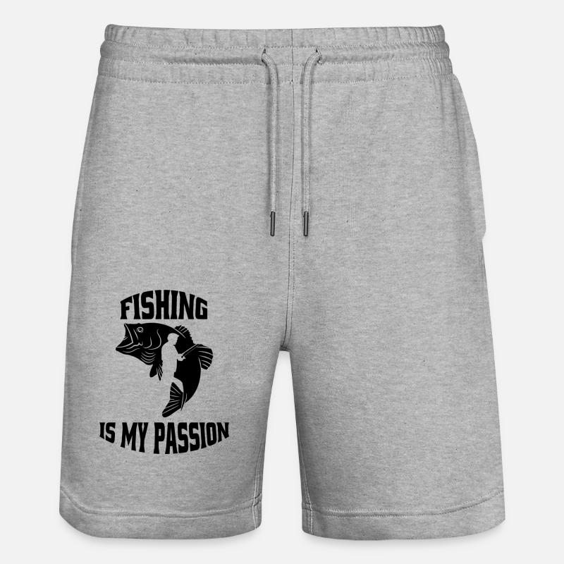 Pêche Hameçons Pêche Pêche Pêche - Short de jogging bio TRAINER Stanley/Stella unisexe - gris chiné