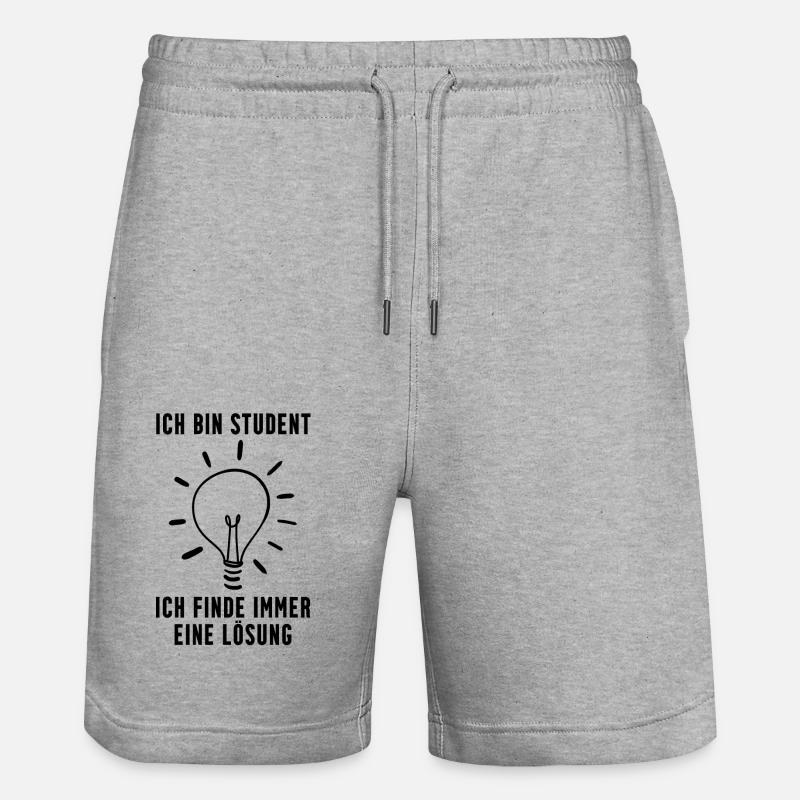 Student - Stanley/Stella Unisex Bio Joggingshorts Trainer  - Grau meliert