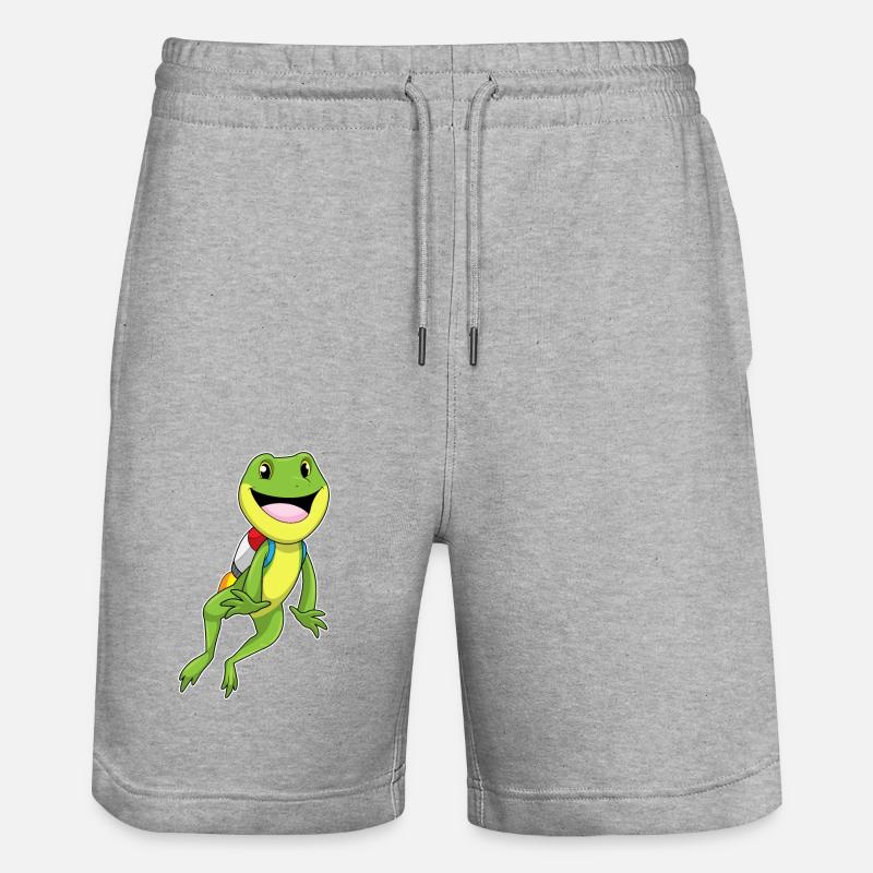 Grenouille avec jetpack - Short de jogging bio TRAINER Stanley/Stella unisexe - gris chiné