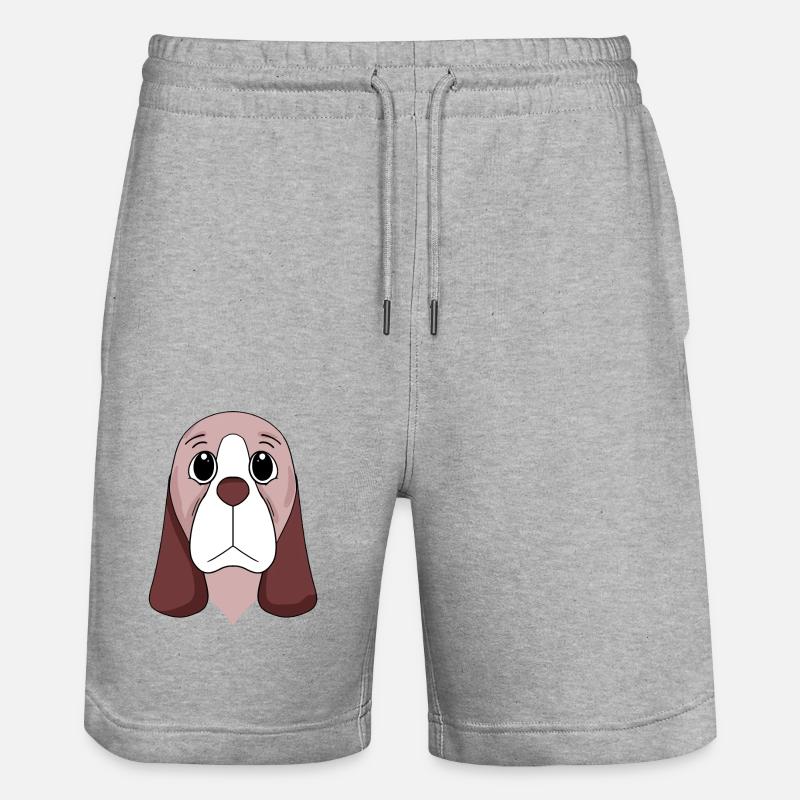 Chiens de race Basset Hound - Short de jogging bio TRAINER Stanley/Stella unisexe - gris chiné