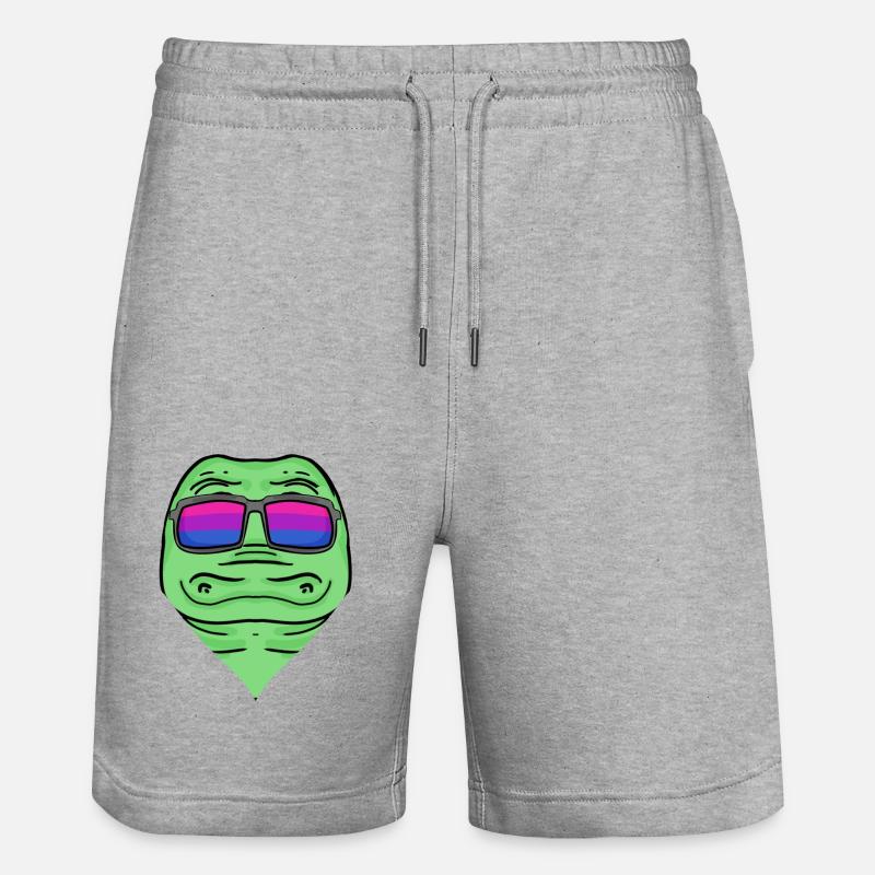 Cadeau crocodile bisexuel - Short de jogging bio TRAINER Stanley/Stella unisexe - gris chiné