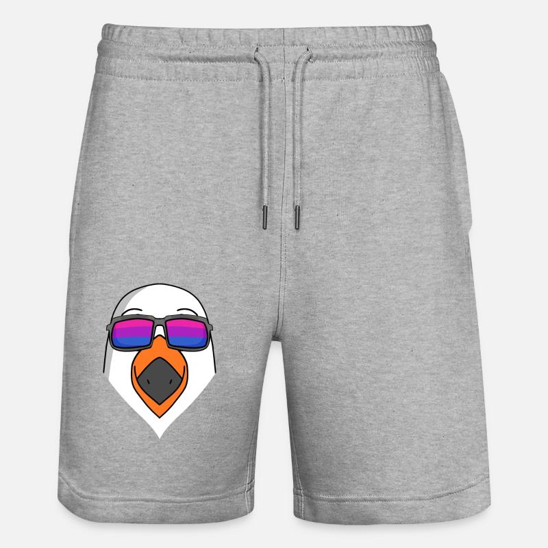 Bisexuell Möwe Geschenk - Stanley/Stella Unisex Bio Joggingshorts Trainer  - Grau meliert