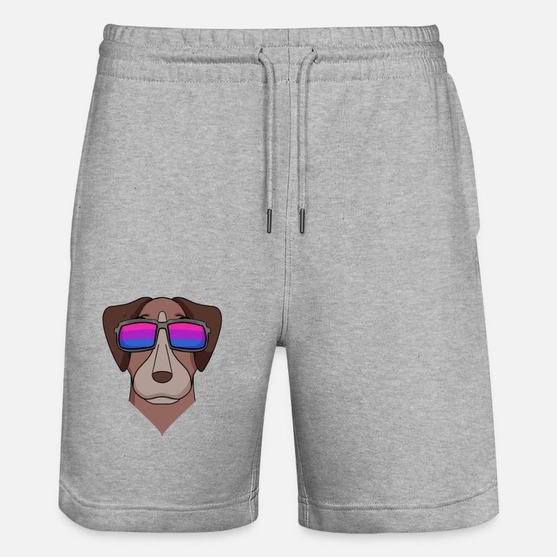 Bisexuel Pointer Dog Cadeau - Short de jogging bio TRAINER Stanley/Stella unisexe - gris chiné