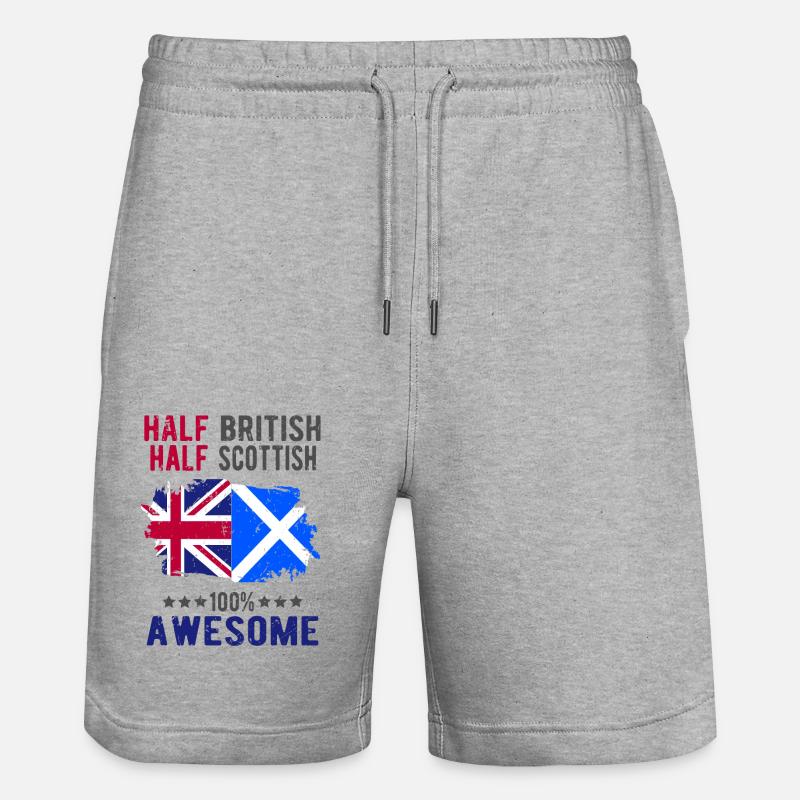 Moitié britannique moitié écossais - Short de jogging bio TRAINER Stanley/Stella unisexe - gris chiné