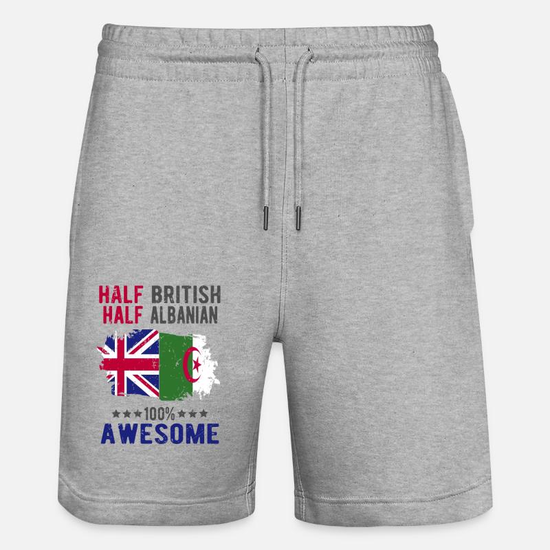 Moitié britannique moitié albanais - Short de jogging bio TRAINER Stanley/Stella unisexe - gris chiné