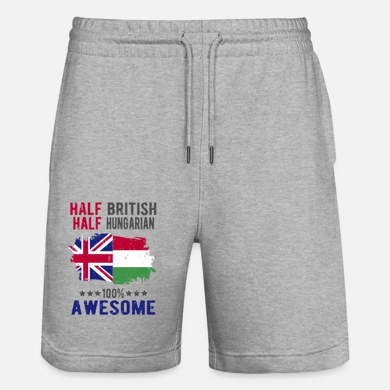 Moitié britannique moitié hongroise - Short de jogging bio TRAINER Stanley/Stella unisexe - gris chiné