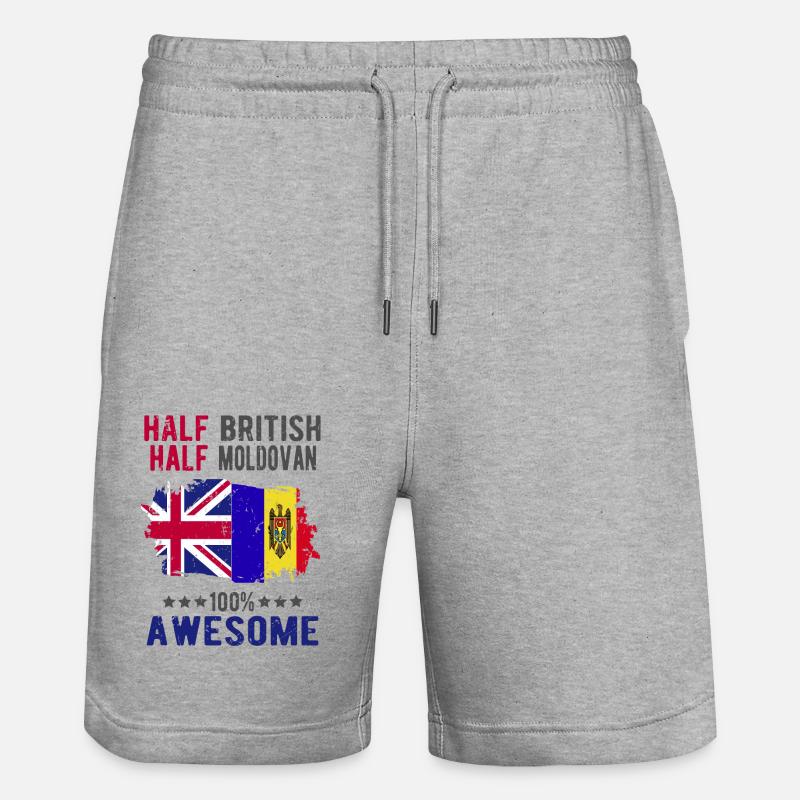 Moitié britannique moitié moldave - Short de jogging bio TRAINER Stanley/Stella unisexe - gris chiné