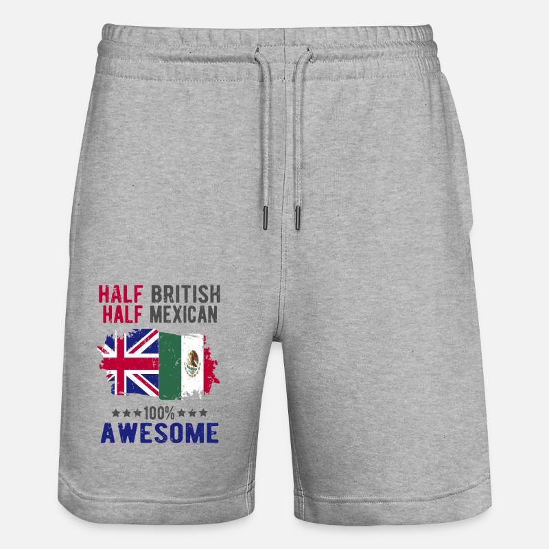 Moitié britannique moitié mexicain - Short de jogging bio TRAINER Stanley/Stella unisexe - gris chiné