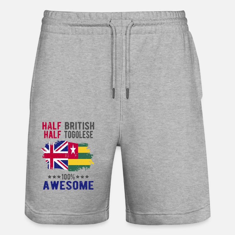 Moitié britannique moitié tongolese - Short de jogging bio TRAINER Stanley/Stella unisexe - gris chiné