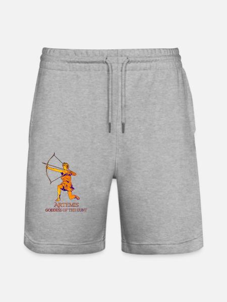 Goddess of Hunting - Artemis - Stanley/Stella Trainer Unisex Organic Jogging Shorts - heather grey