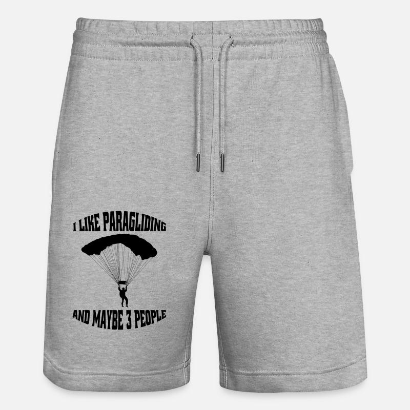 Gleitschirmfliegen Paragleiter Parapente - Short de jogging bio TRAINER Stanley/Stella unisexe - gris chiné