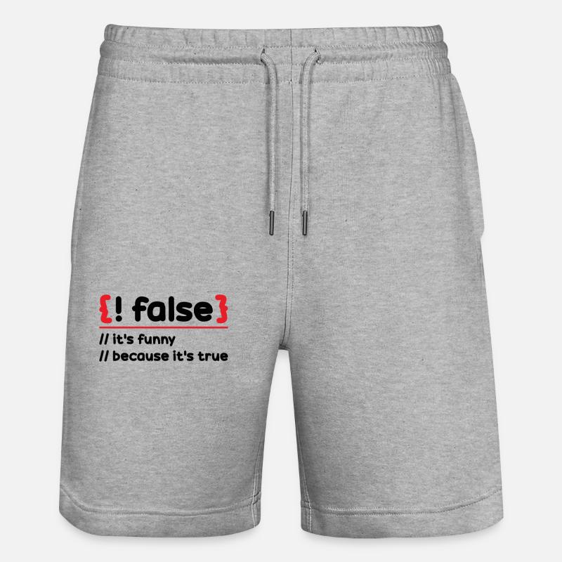 Programmer Programming Software Coding Encoder - Stanley/Stella Trainer Unisex Organic Jogging Shorts - heather grey