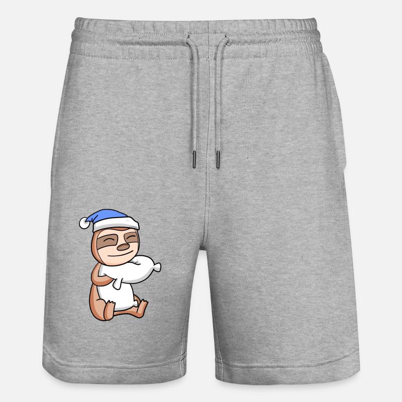 Bébé paresseux - Short de jogging bio TRAINER Stanley/Stella unisexe - gris chiné