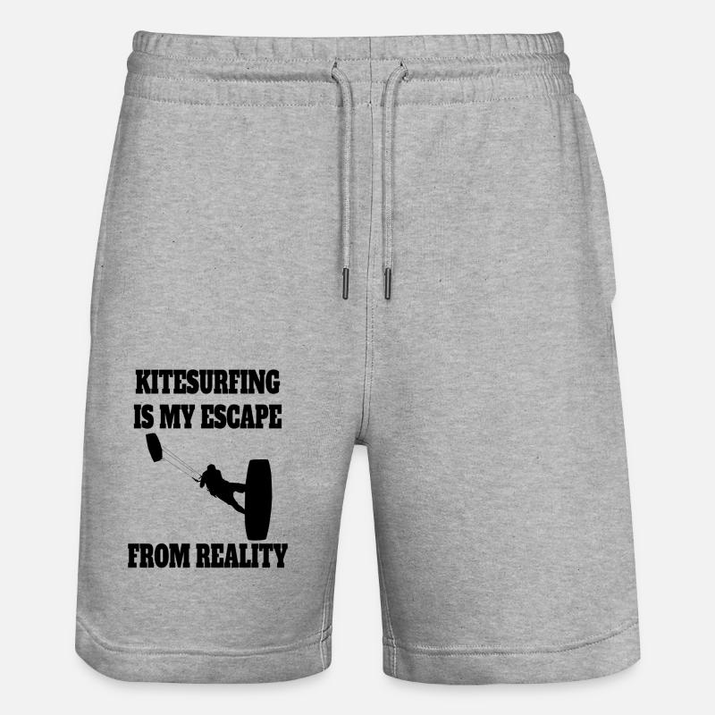 Kitesurfer Surfing Gift Windsurfing Windsurfer - Stanley/Stella Trainer Unisex Organic Jogging Shorts - heather grey