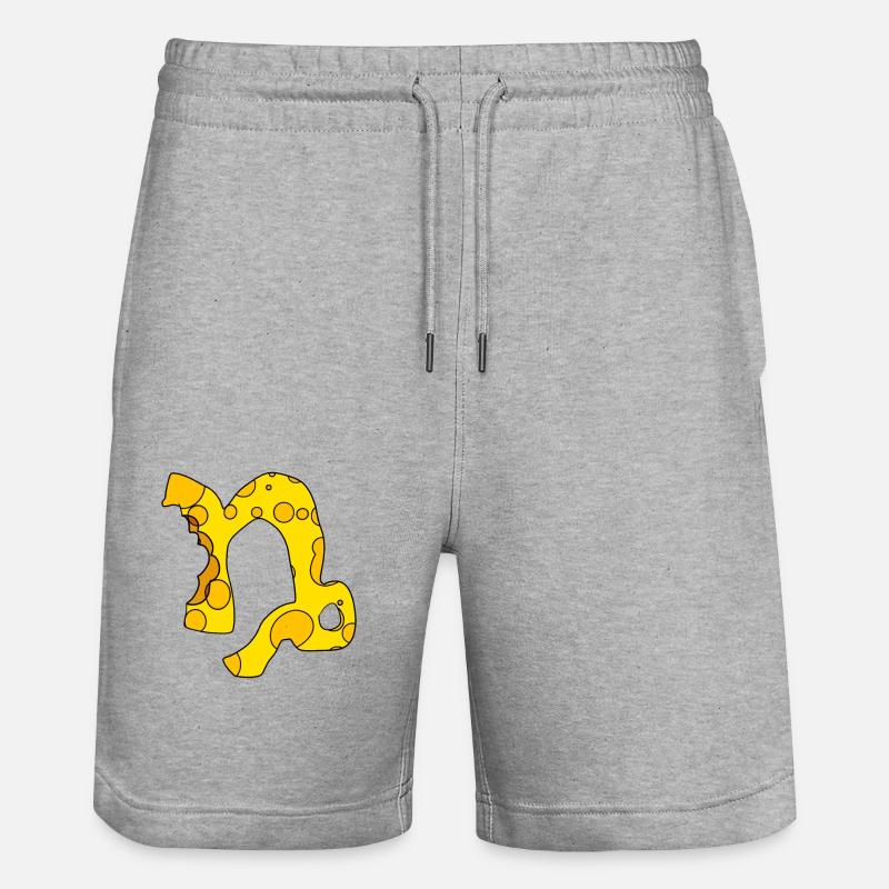 Sternzeichen Steinbock - Stanley/Stella Unisex Bio Joggingshorts Trainer  - Grau meliert