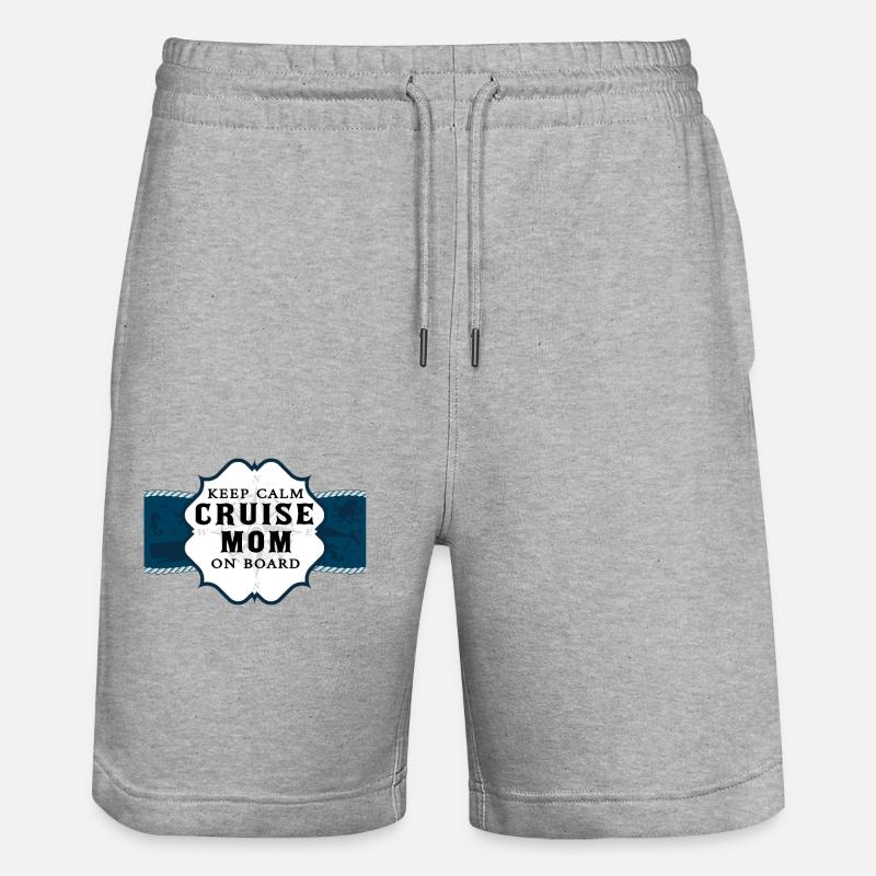 Kreuzfahrt Mama - Stanley/Stella Unisex Bio Joggingshorts Trainer  - Grau meliert