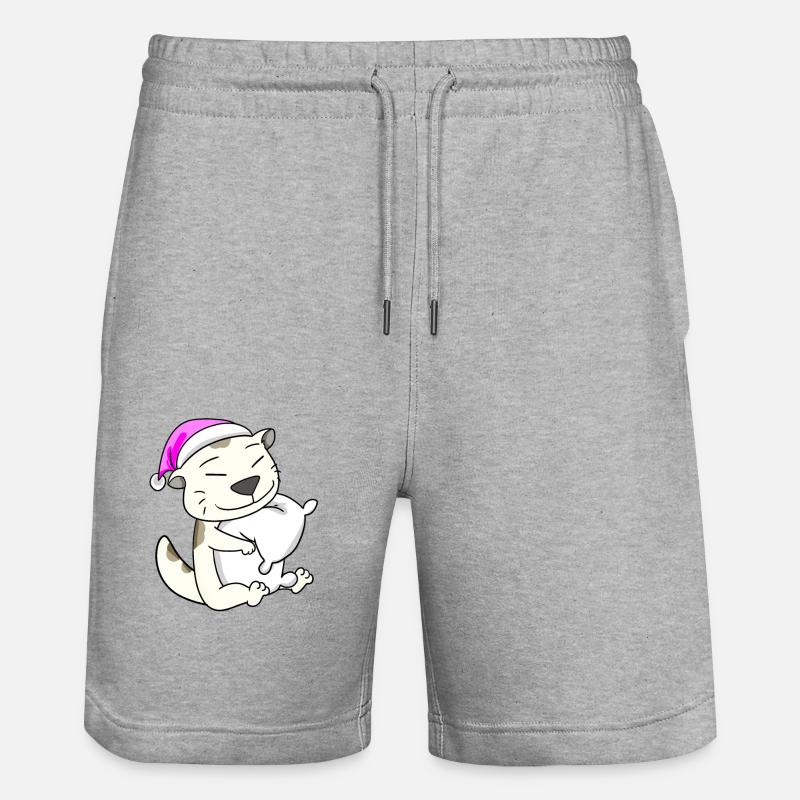 Cat cat breed Devon Rex - Stanley/Stella Trainer Unisex Organic Jogging Shorts - heather grey