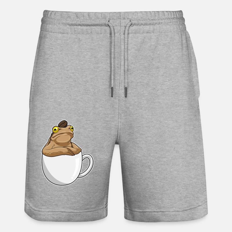 Frog Caffè Caffè Chicco - Pantaloncini da jogger ecologici unisex Trainer di Stanley/Stella - grigio melange