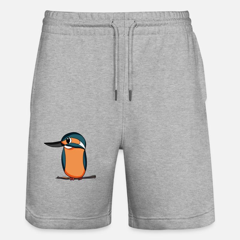 Martin-pêcheur Oiseau bleu - Short de jogging bio TRAINER Stanley/Stella unisexe - gris chiné