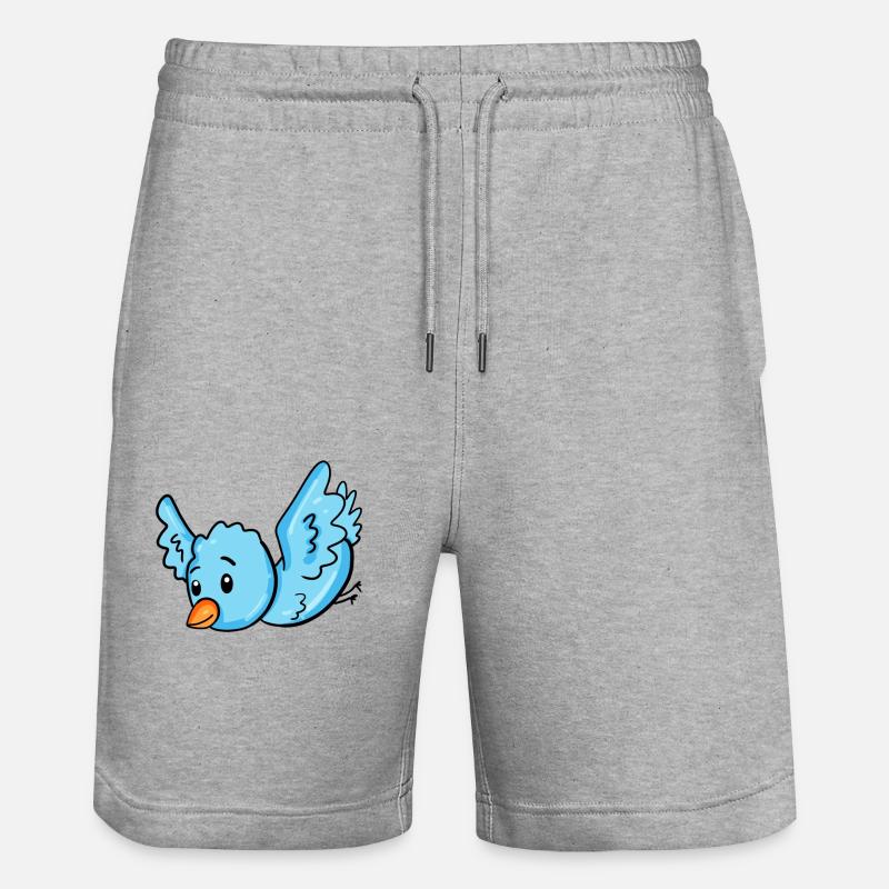 Bleu oiseau - Short de jogging bio TRAINER Stanley/Stella unisexe - gris chiné