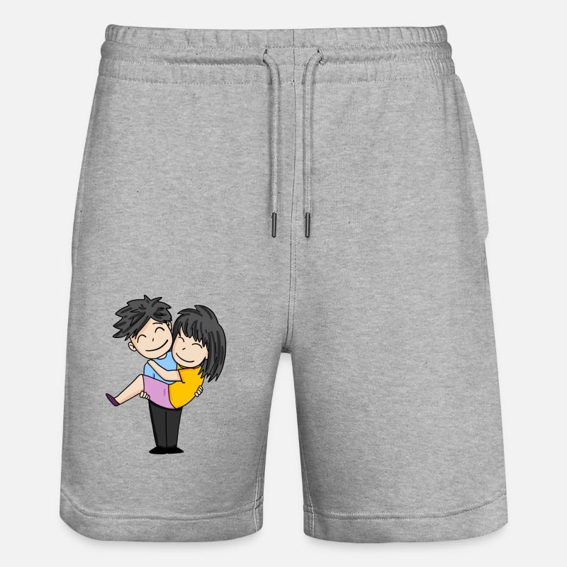 Couples - Short de jogging bio TRAINER Stanley/Stella unisexe - gris chiné