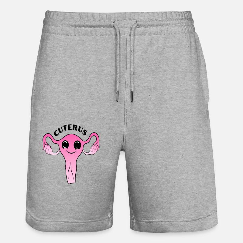 Utérus mignon mignon - Short de jogging bio TRAINER Stanley/Stella unisexe - gris chiné