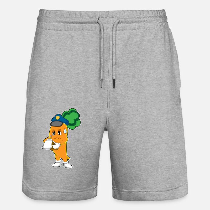 Carrot Politesse Billets - Short de jogging bio TRAINER Stanley/Stella unisexe - gris chiné
